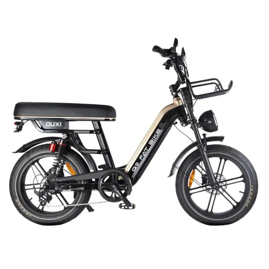 Ouxi Q9 (Lage instap) 2026 - Fatbike - Special Edition Black & Gold - Rijklaar/Doos